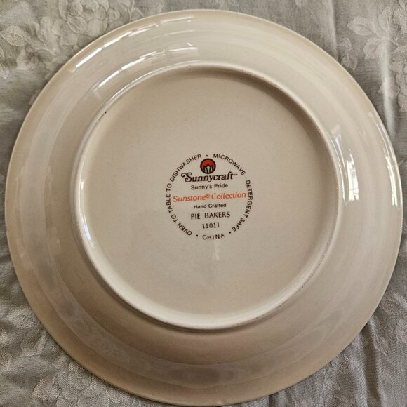 Vintage Retro 80's 11" Apple Pie Dish with Recipe SunnyCraft - Picture 9 of 9